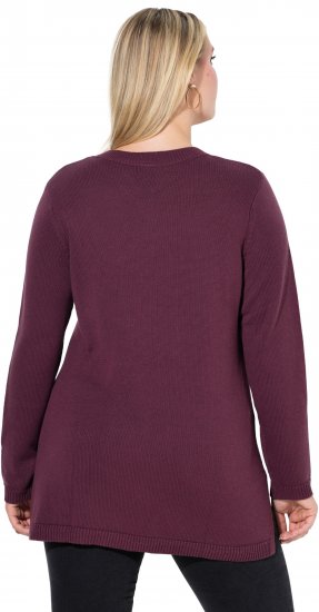 Ulla Popken Gingerbread Man Christmas Sweater Dark Wine Red - Megztiniai ir džemperiai - 
