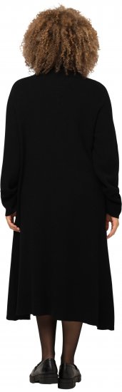 Ulla Popken Long Turtleneck Duster Sweater Black - Megztiniai ir džemperiai - 