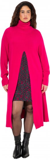 Ulla Popken Long Turtleneck Duster Sweater Red Pink - Megztiniai ir džemperiai - 