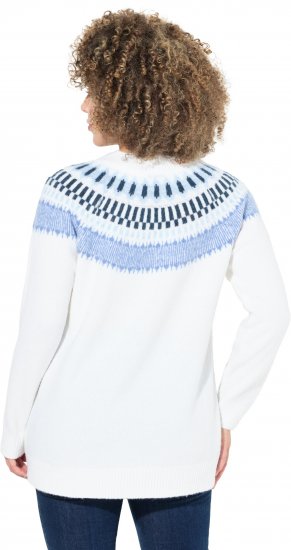 Ulla Popken Norwegian-Inspired Long Sleeve Knit Sweater Snow White - Megztiniai ir džemperiai - 