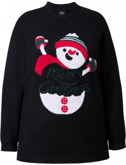 Ulla Popken Whimsical Holiday Sweater Black - Megztiniai ir džemperiai - 