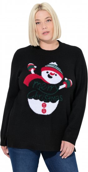 Ulla Popken Whimsical Holiday Sweater Black - Megztiniai ir džemperiai - 