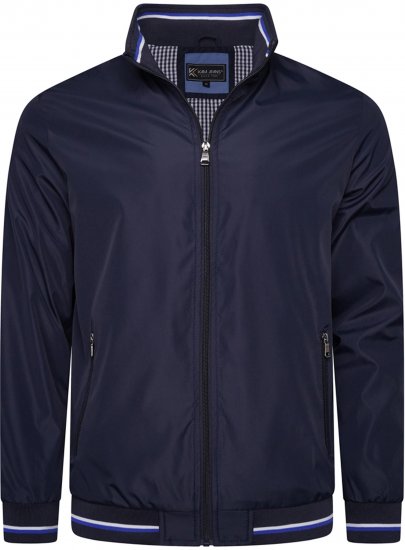 Kam Jeans 444 Premium Harrington Jacket Navy - Didelės vyriškos striukės - Didelės vyriškos striukės