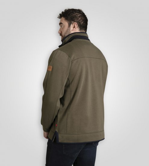 D555 Leicester 2 Quarter Neck Fleece Sweatshirt Khaki - Megztiniai ir džemperiai - Megztiniai ir Džemperiai - 2XL-14XL
