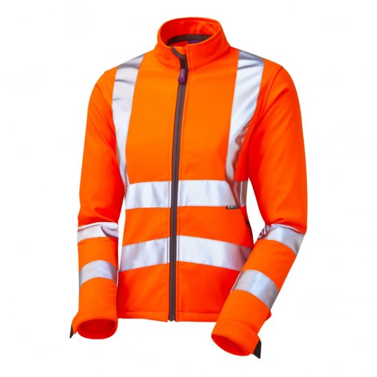 Leo Honeywell EcoViz Women's Softshell Jacket Orange - Darbo drabužiai - 