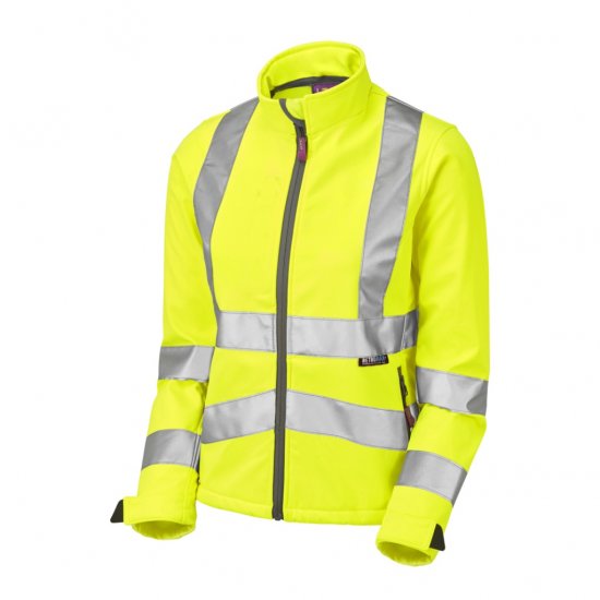 Leo Honeywell EcoViz Women's Softshell Jacket Yellow - Darbo drabužiai - 