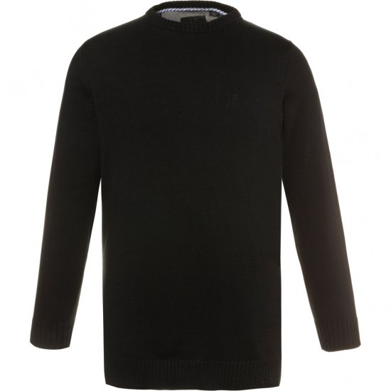 JP1880 Pullover Sweater Black TALL - VYRIŠKI DRABUŽIAI MT-6XLT - Drabužiai aukštiems vyrams