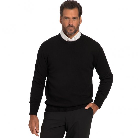 JP1880 Pullover Sweater Black TALL - VYRIŠKI DRABUŽIAI MT-6XLT - Drabužiai aukštiems vyrams