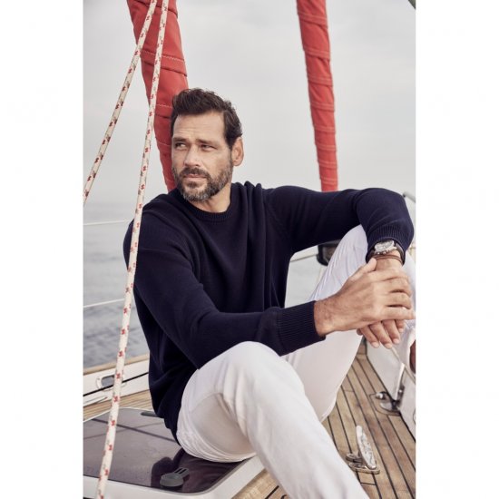 JP1880 Pullover Sweater Dark Navy TALL - VYRIŠKI DRABUŽIAI MT-6XLT - Drabužiai aukštiems vyrams