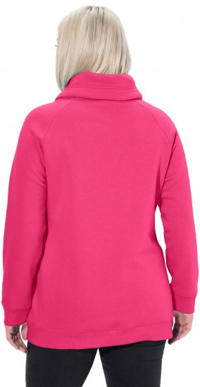 Ulla Popken Drawstring Collar Long Sleeve Sweatshirt Magenta Pink - Megztiniai ir džemperiai - 