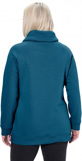 Ulla Popken Drawstring Collar Long Sleeve Sweatshirt Cerulean - Megztiniai ir džemperiai - 