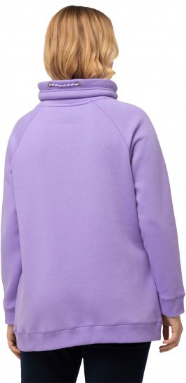 Ulla Popken Drawstring Collar Long Sleeve Sweatshirt Pale Lilac - Megztiniai ir džemperiai - 