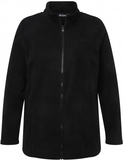 Ulla Popken Modular Fleece Zip Front Jacket Black - Megztiniai ir džemperiai - 