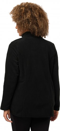 Ulla Popken Modular Fleece Zip Front Jacket Black - Megztiniai ir džemperiai - 