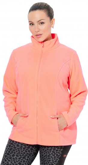 Ulla Popken Modular Fleece Zip Front Jacket Neon Pink - Megztiniai ir džemperiai - 