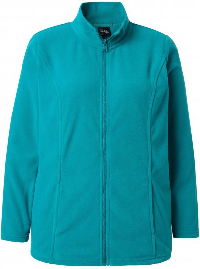 Ulla Popken Modular Fleece Zip Front Jacket Emerald - Megztiniai ir džemperiai - 