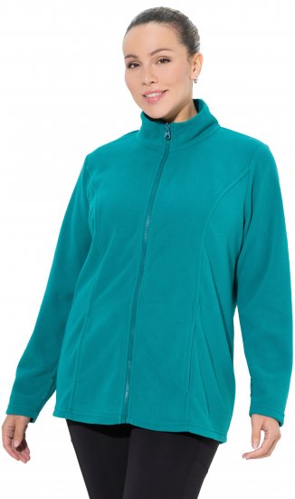 Ulla Popken Modular Fleece Zip Front Jacket Emerald - Megztiniai ir džemperiai - 