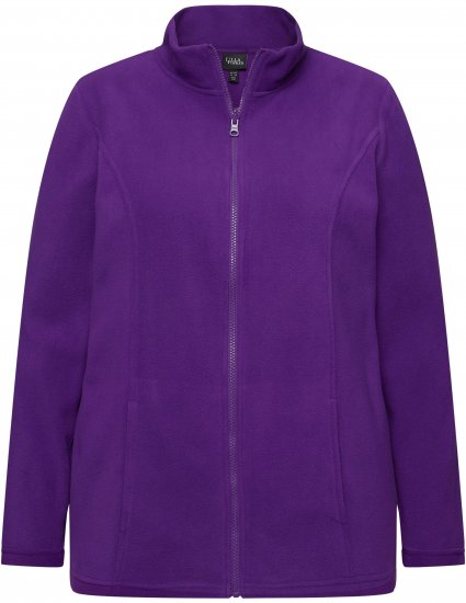 Ulla Popken Modular Fleece Zip Front Jacket Dark Plum - Megztiniai ir džemperiai - 