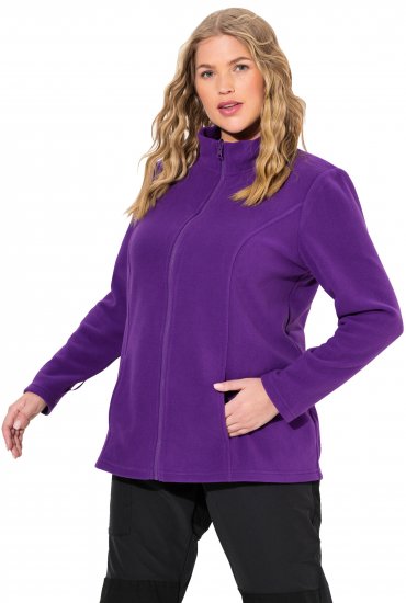 Ulla Popken Modular Fleece Zip Front Jacket Dark Plum - Megztiniai ir džemperiai - 