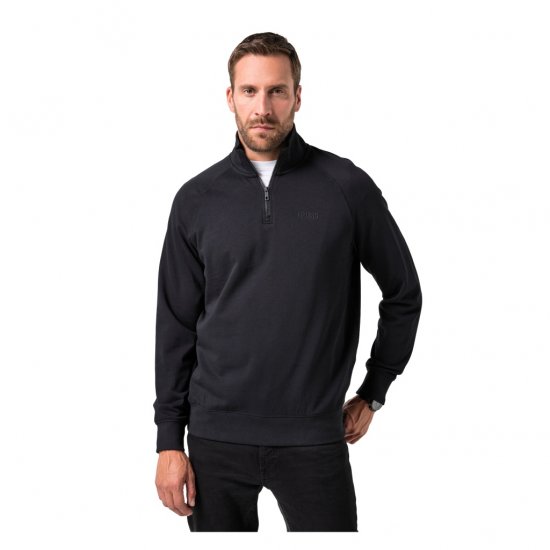 JP1880 Sweatshirt Half-Zip Stomach Fit Black - Megztiniai ir džemperiai - Megztiniai ir Džemperiai - 2XL-14XL