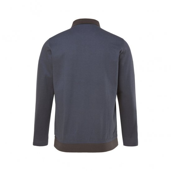 Boston Park Polo Shirt Long Sleeve Pique Grey - Polo marškinėliai - Polo marškinėliai - 2XL-8XL