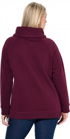 Ulla Popken Rhinestone Snowflake Turtleneck Sweatshirt Dark Ruby - Megztiniai ir džemperiai - 