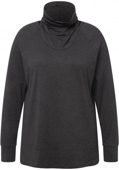 Ulla Popken Sweatshirt with Gaiter Black - Megztiniai ir džemperiai - 
