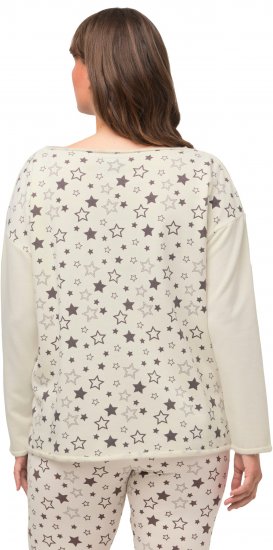 Ulla Popken Dreaming Time Long Sleeve Sweatshirt Chalk - Megztiniai ir džemperiai - 