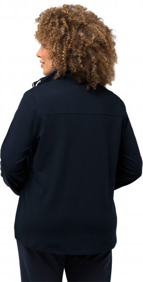 Ulla Popken Contrast Color Zip Up Sweatshirt Navy - Megztiniai ir džemperiai - 