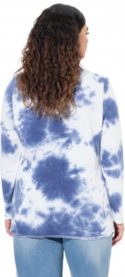 Ulla Popken Tie Dye Gathered Sweatshirt Atlantic Blue - Megztiniai ir džemperiai - 
