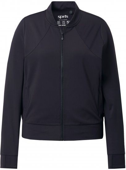 Ulla Popken Quick Drying College Collar Sweatshirt Black - Megztiniai ir džemperiai - 