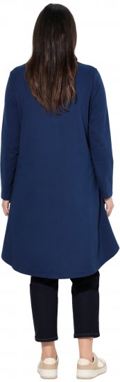 Ulla Popken Flounce Panel Long Sleeve Sweatshirt Dress Navy - Megztiniai ir džemperiai - 
