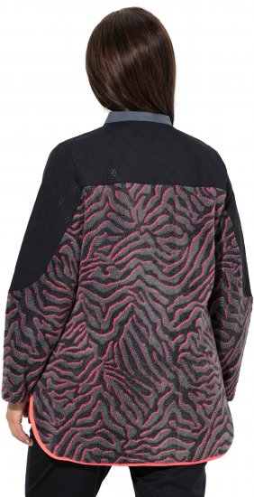 Ulla Popken Neon Tiger Stripe Jacket Black - Megztiniai ir džemperiai - 