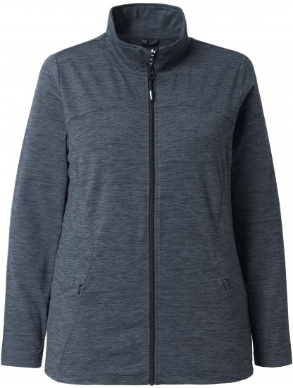 Ulla Popken Quick Drying Zip Up Sweatshirt Black - Megztiniai ir džemperiai - 