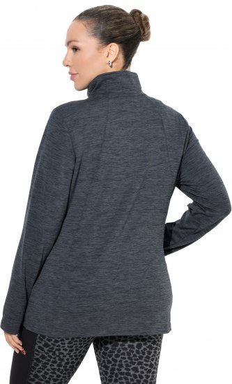 Ulla Popken Quick Drying Zip Up Sweatshirt Black - Megztiniai ir džemperiai - 