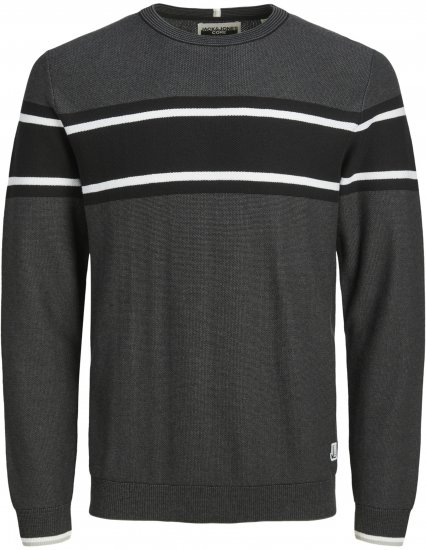 Jack & Jones Logan Spring Knitted Pullover Black - Megztiniai ir džemperiai - Megztiniai ir Džemperiai - 2XL-14XL