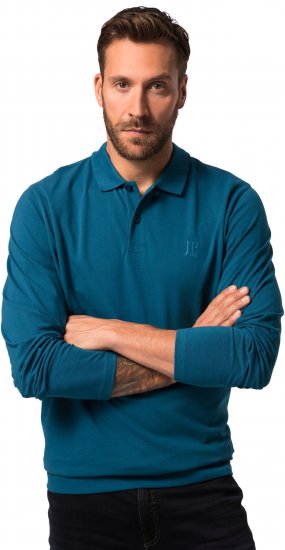 JP1880 Polo Shirt Long Sleeve Blue - Polo marškinėliai - Polo marškinėliai - 2XL-8XL