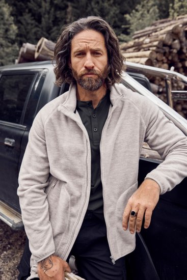 JP1880 Fleece Jacket Stand-up Collar Dusty Pink - Sportiniai drabuziai & outdoor - Dideliu dydziu sportiniai drabuziai vyrams