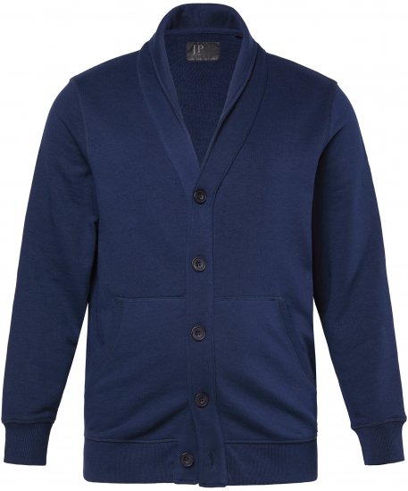 JP1880 Sweat Jacket Shawl Collar Navy - Megztiniai ir džemperiai - Megztiniai ir Džemperiai - 2XL-14XL