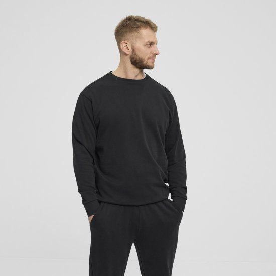 North Latitude Denim Crew Neck Sweatshirt Black TALL - TALL džemperiai - 