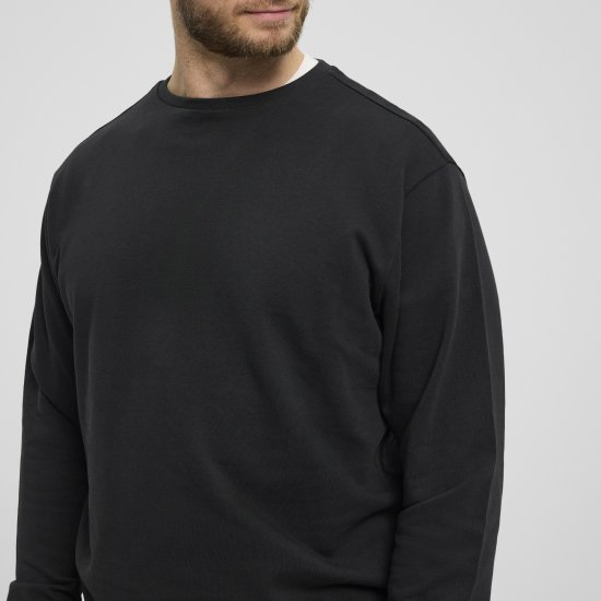 North Latitude Denim Crew Neck Sweatshirt Black TALL - TALL džemperiai - 