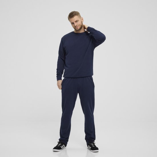 North Latitude Denim Crew Neck Sweatshirt Navy Blue TALL - TALL džemperiai - 