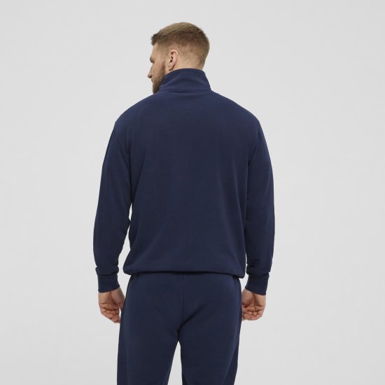 North Latitude Denim Half-Zip Sweatshirt Navy Blue TALL - TALL džemperiai - 
