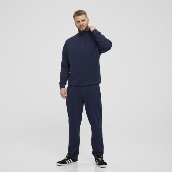 North Latitude Denim Half-Zip Sweatshirt Navy Blue TALL - TALL džemperiai - 