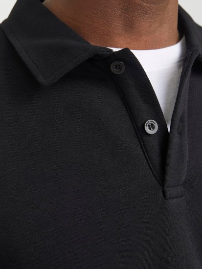 Jack & Jones Bradley Sweatshirt Polo Black - Megztiniai ir džemperiai - Megztiniai ir Džemperiai - 2XL-14XL