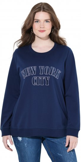 Ulla Popken NYC Embroidered Long Sleeve Sweatshirt Ink Blue - Megztiniai ir džemperiai - 