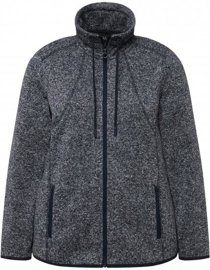 Ulla Popken Heather Knit Fleece Jacket Navy - Megztiniai ir džemperiai - 