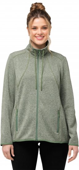 Ulla Popken Heather Knit Fleece Jacket Mint Green - Megztiniai ir džemperiai - 