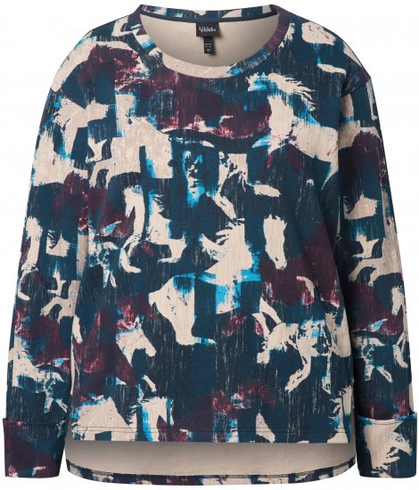 Ulla Popken Horse Print Long Sleeve Sweatshirt Navy - Megztiniai ir džemperiai - 