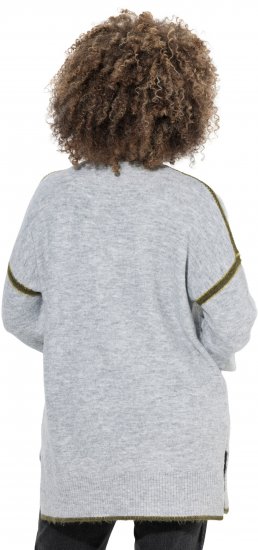 Ulla Popken Decorative Seam Sweater Light Grey Melange - Megztiniai ir džemperiai - 